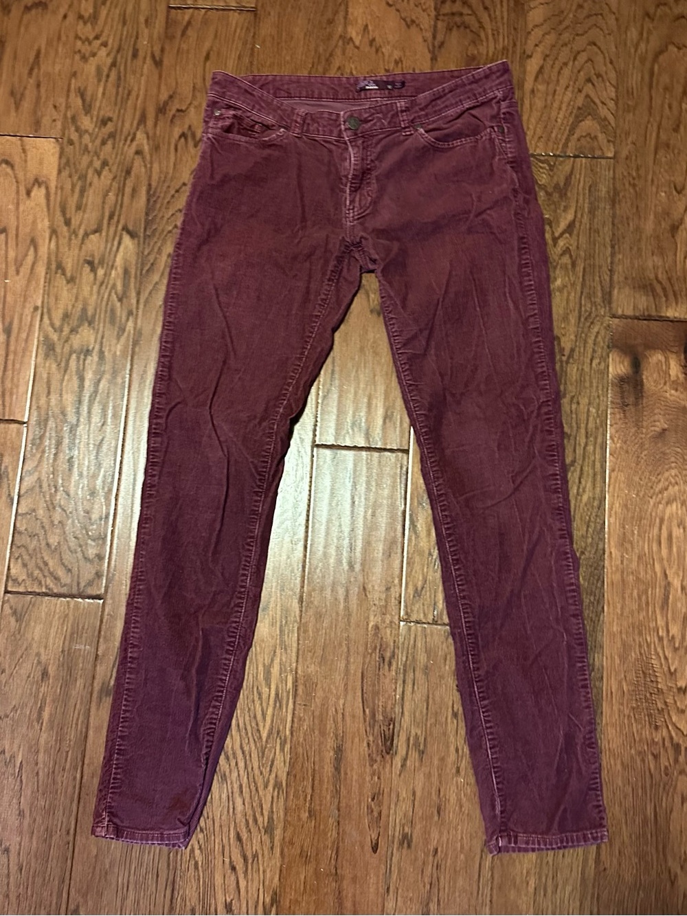 Burgundy cord pants